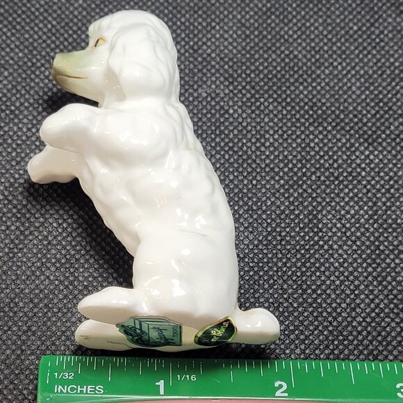 Vintage White Poodle Sitting Begging Bone China Figurine Gift Craft Canada - Picture 8 of 8